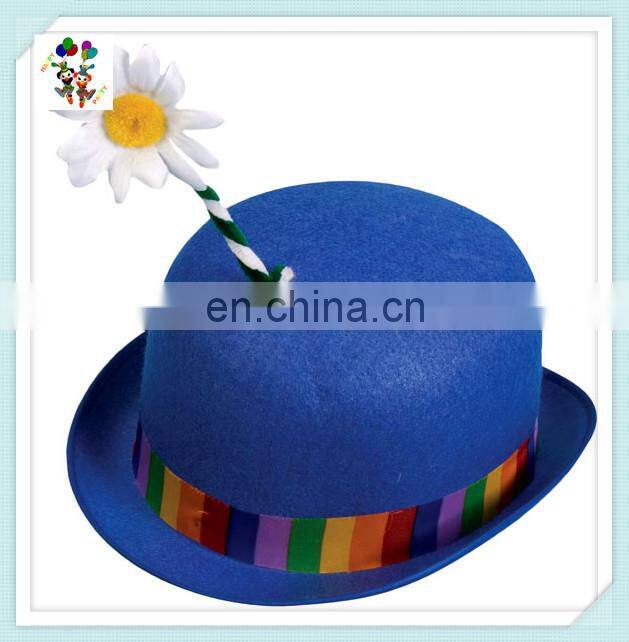 Adult Party Fancy Dress Costume Clown Derby Hats with Flower HPC-0274
