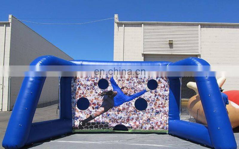 Inflatable soccer target wall