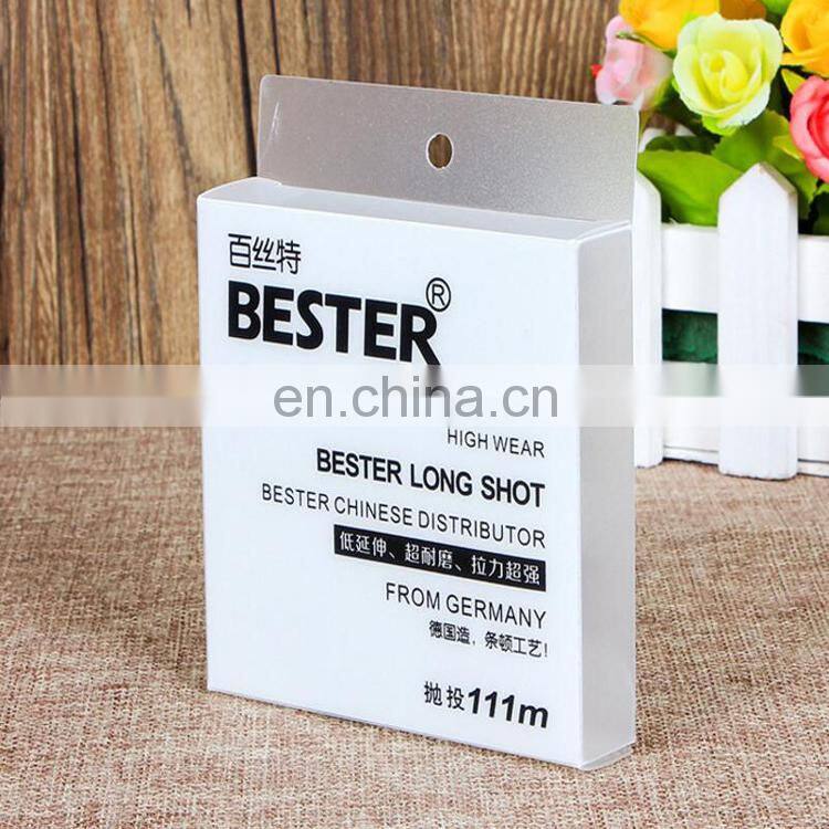 factory directly supply custom white Matt pvc tool packaging box printing with hang hole