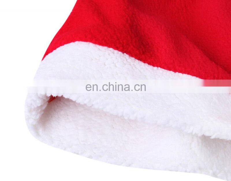Newest Baby Girl Child Charming Christmas Skirt Gift Bowknot Ruffle Round Collar Long Sleeve Dress + 1 * Santa Claus Hat
