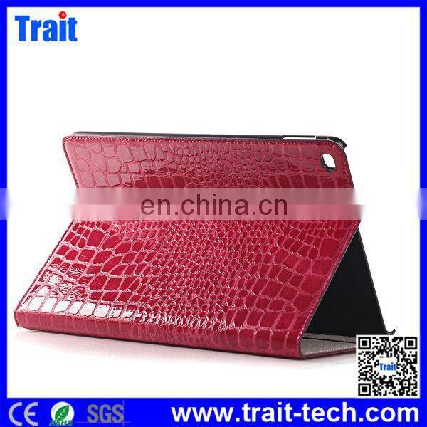 New Arrived Smart Tablet Crocodile Pattern Leather Case cover for iPad Air 2,for ipad air 2/ipad 6 pu leather printing case