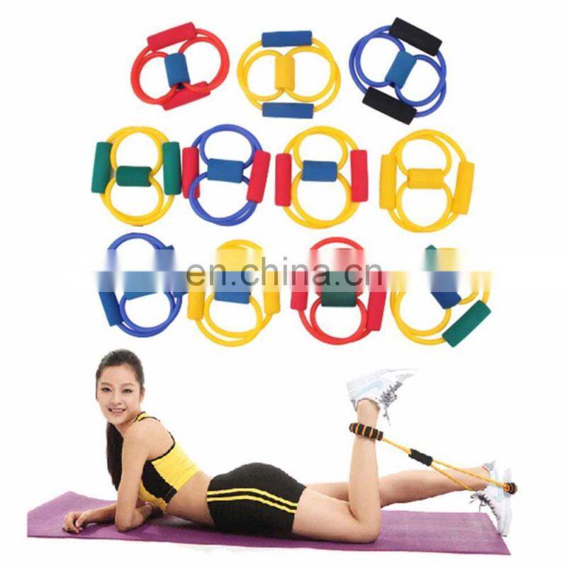 8-Shaped Resistance Loop Band Tube for Yoga Fitness Pilates Workout Exercise Fitness Equipment Chest Developer