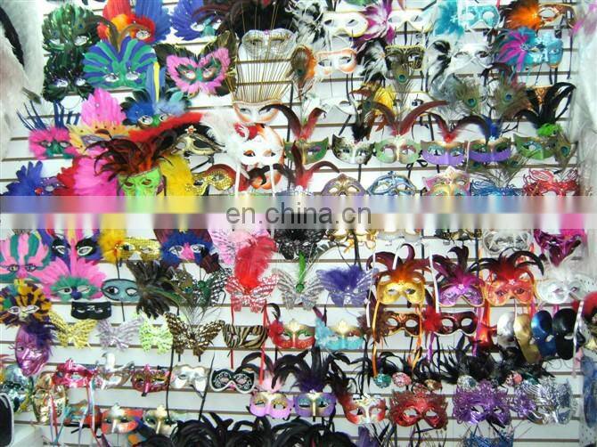 wholesale party sexy pink bunny mask with bright powder masquerade plastic mask for women NCH-2457