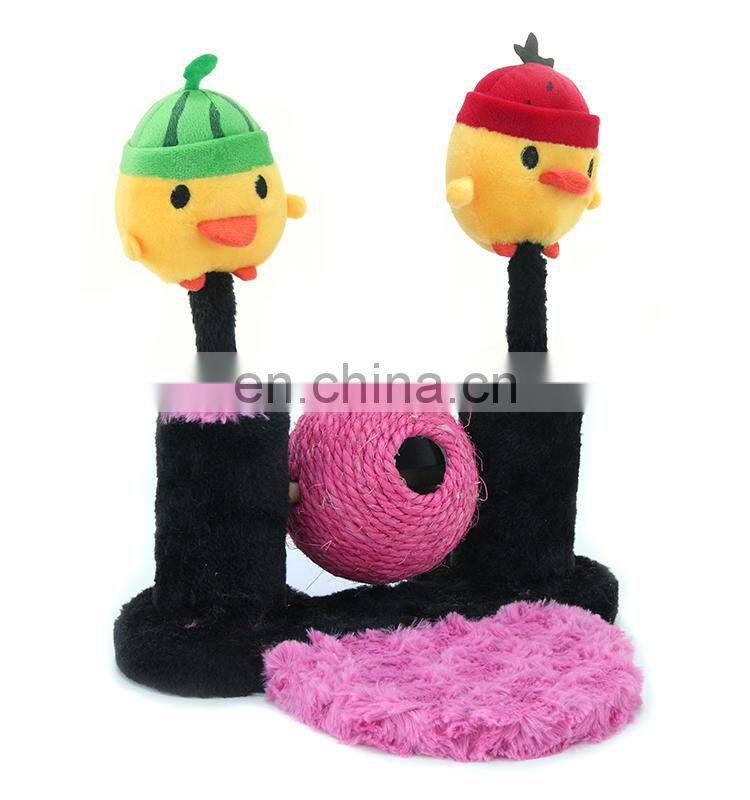 2015 New Style Double Upright Ball Cat Scratching