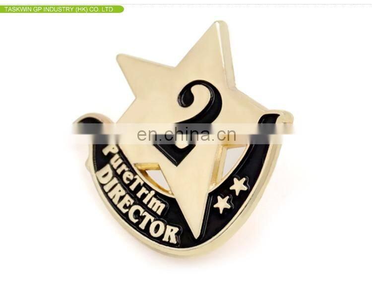 custom metal horse lapel pins with 3D gold color