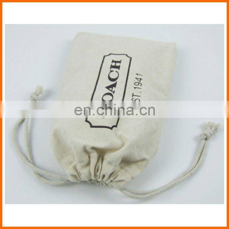 Wholesale denim cotton fabric garments drawstring bag