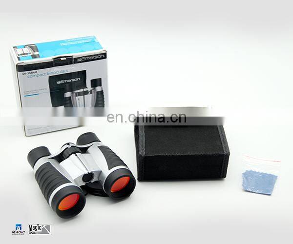Ruby Colored UV Coated Optics Compact Binoculars With Protective Nylon Carrying Pouch