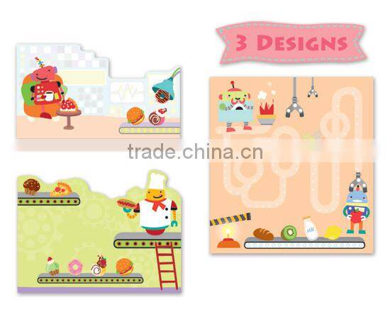 Stationery Gift Colourful Dinosaur Monster Robot Animal 3 Layers Memo note Die cut Memo Pad