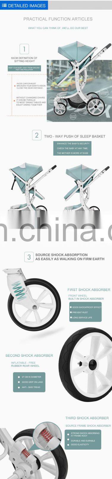 2018 Hubei Luxury Safe Cheap Smart Mima Baby Stroller Child Trolley 2 in 1