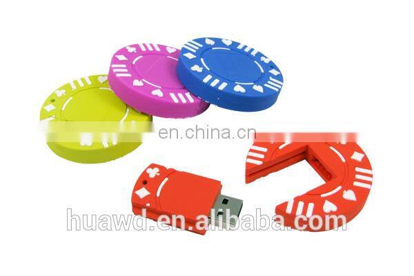 new product Poker chip usb pen drives, Poker chip usb flash drive, OEM customized shape 2D 3D pvc usb drive alibaba china