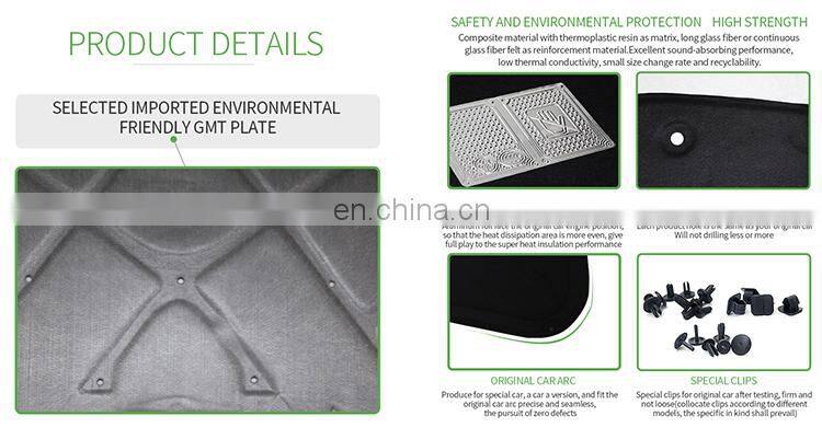 Car Engine Hood Sound Mat Proofing Deadener Heat Insulation Pad Cover for KIA K2 Carbon Fiber before 2015 Die Casting Win World