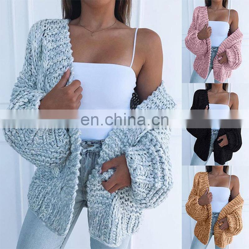 Wholesale custom new cardigan sweater cardigan warm seahorse jacket loose casual long sleeve jacket