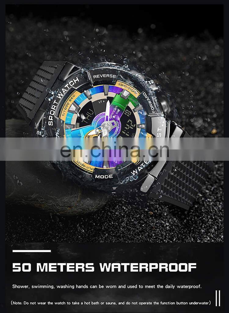SANDA 9004 Hot Sale High-grade Men Watch Multifunctional Mirage Digital Wristwatch logo watch