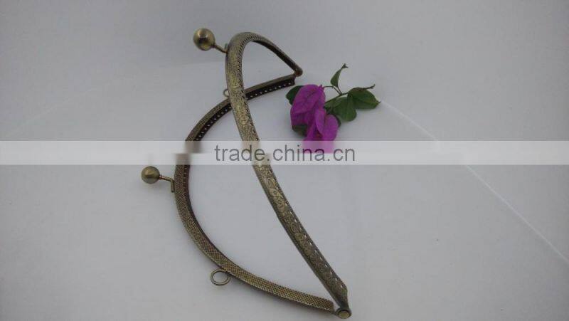 Housweety Metal Purse Bag Frame Kiss Clasp Lock Bronze Tone 25*10.5