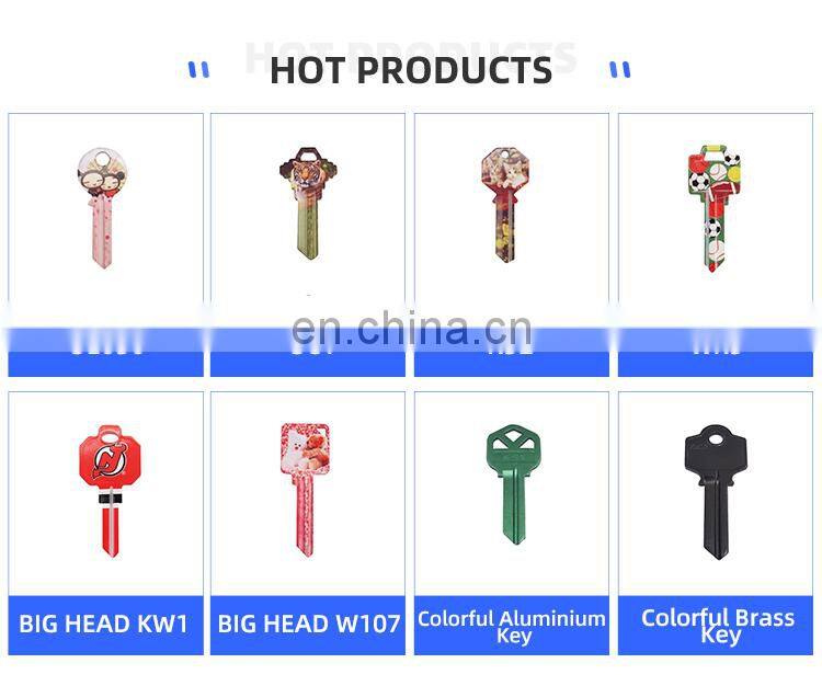 Customized Hot Selling key blanks Aluminium color  Blank Key Door Locks Keys
