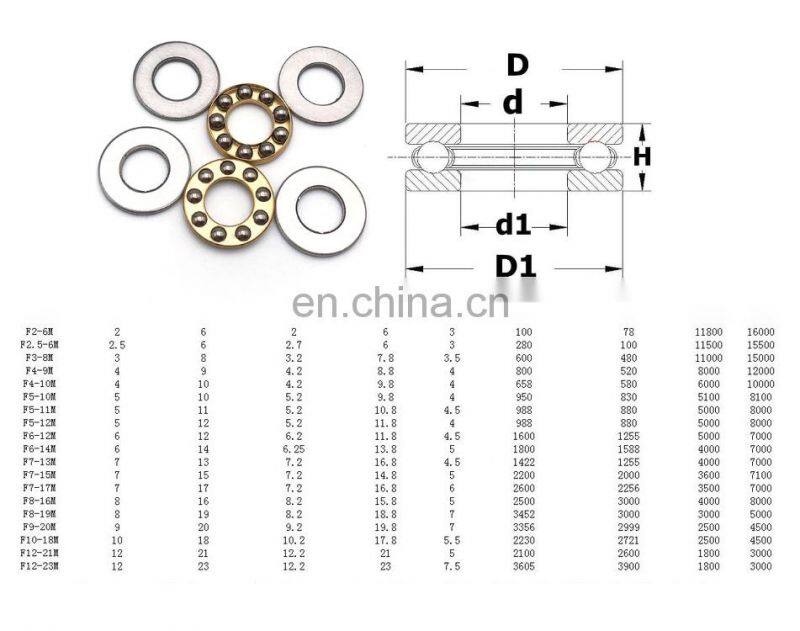 Miniature Axial Ball Thrust BearingF4-8 F4-9 F4-10 F2.5-6 F3-8M (3x8x3.5mm)