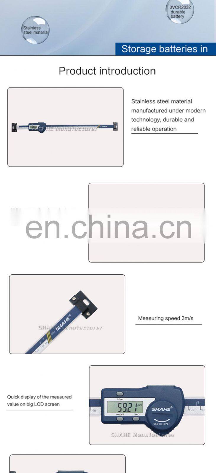 0-300/8' 0.01 mm digital horizontal linear scale digital linear scale with LCD display Electronic Linear Scale