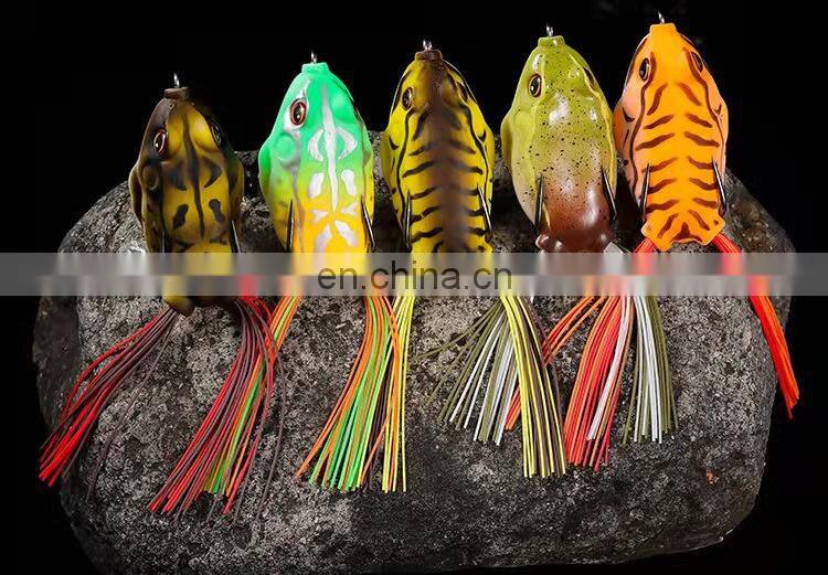 Byloo Artificial handmade frog lure weedless minnow fishing lures