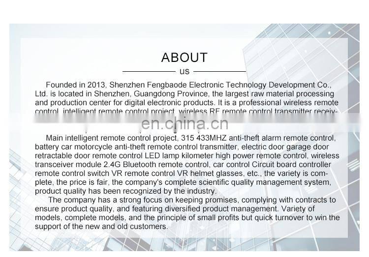 433MHZ 3 button rf remote control ev1527 Car and motorcycle wireless remote control key