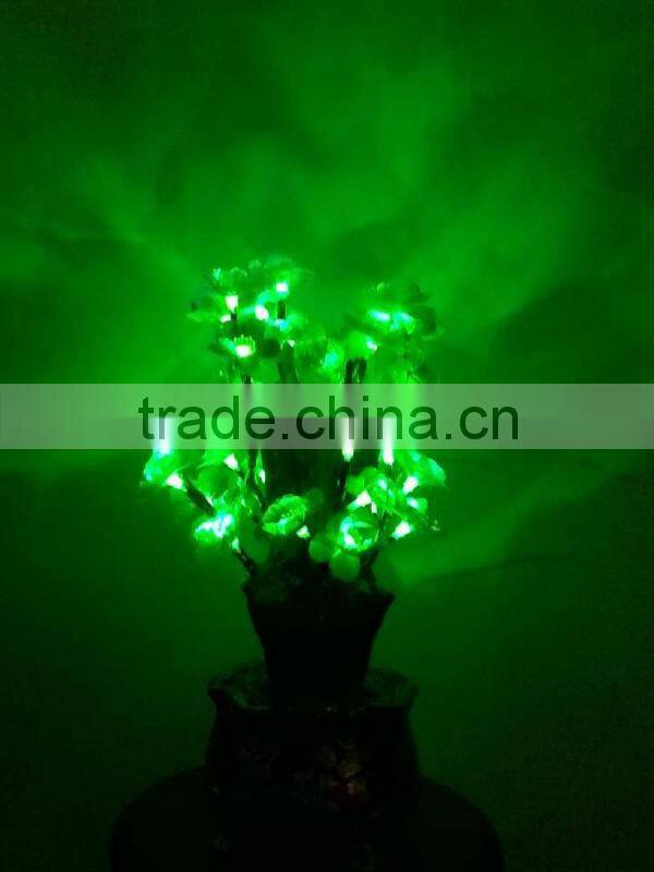 Artificial red peach blossom wall lamp