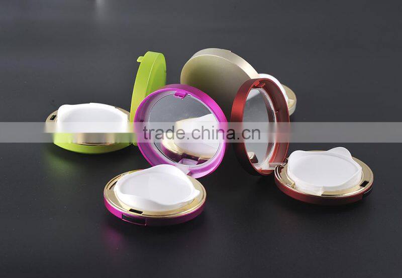 New fashion Circular plastic air cushion bb freshener bottle with mirror