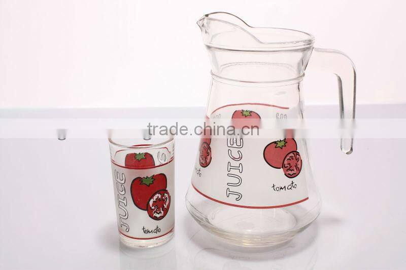 cheap glass water pitcher and tumbler drinkware set