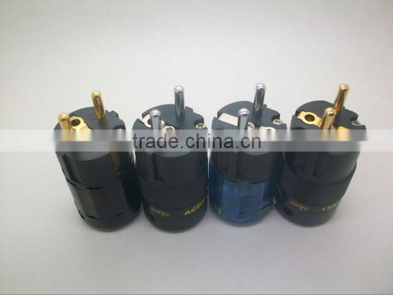 Top technology UL Listed Schuko sound plug connector/Germany loud speaker plug/EU speaker plug