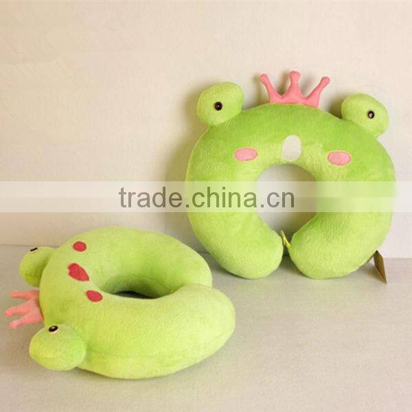 U shaped cute design cartoon small travel soft pillow for kids