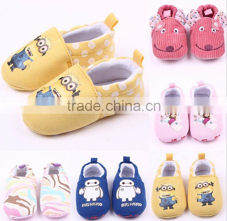 Small yellow man shoes carton baby shoes good quality kids boots baby Toddler shoes