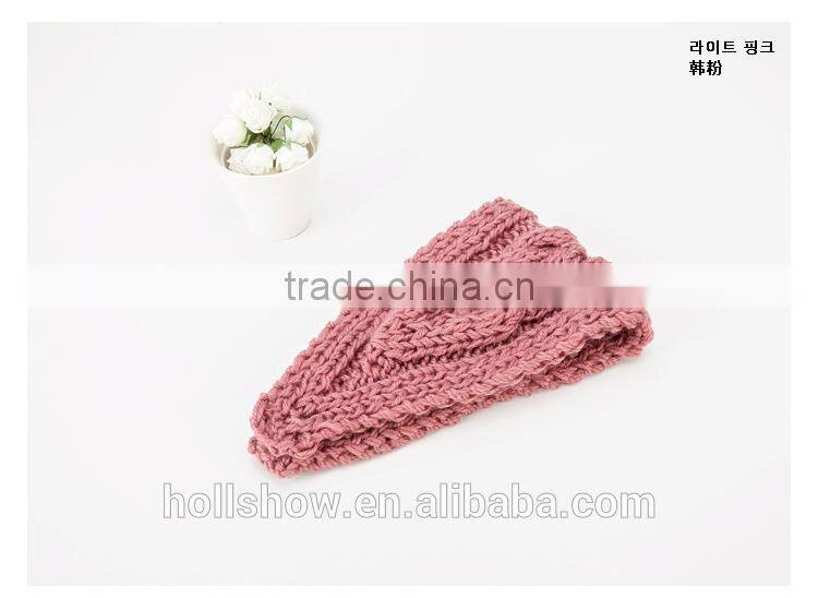 Fashion Ladies Vogue Magnetic Solid Color Stretchable Knitted Headband
