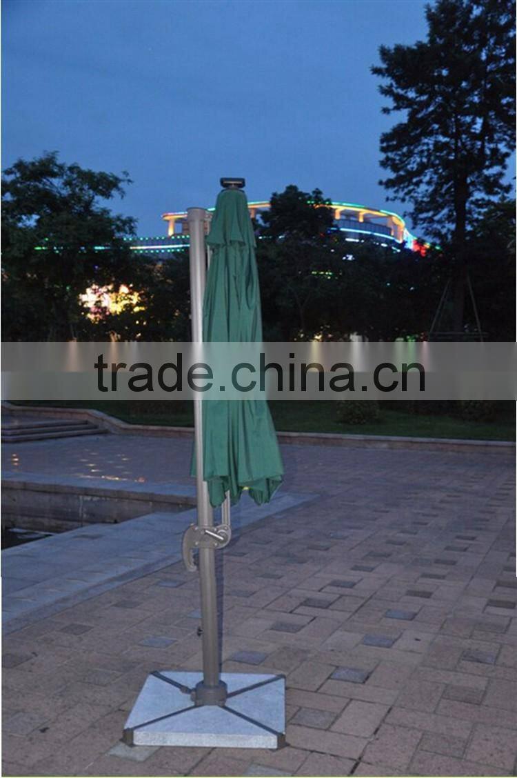 8 Bone Round Solar Led Umbrella Light Waterproof Material Umbrella Fabric Umbrella Beach