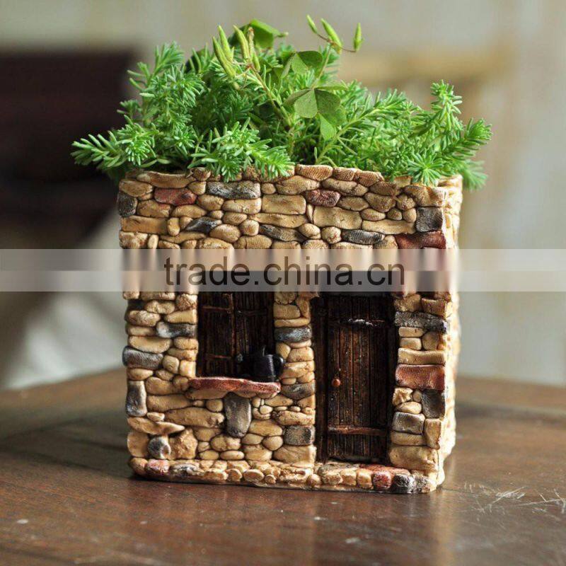 Top collection Miniature Fairy Garden and Terrarium House Functional Flower Pot for Succulents
