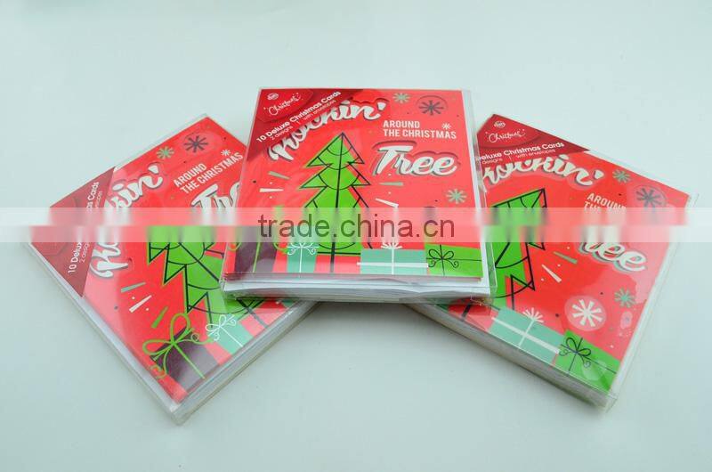 High-grade English greeting card double hollow out