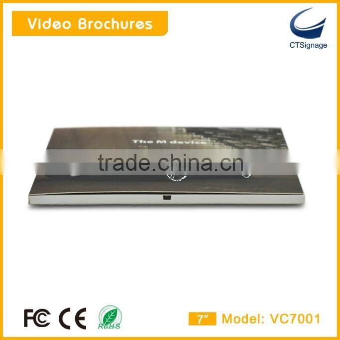 2.4''/3.5"/4.3'/5"/7'/10'' lcd video brochure card ,greeting card