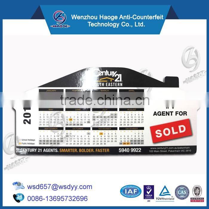 Custom promotional business card calendar fridge magnet