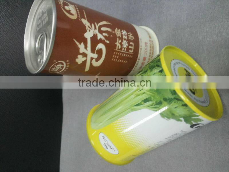 Full Colors Printed Cylindrical Tin Can For Food Packaging
