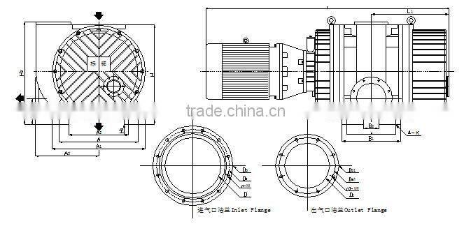 Shanghai Sunny ZJY Series Roots Vacuum Pump/ top quality roots vacuum pump/Roots Pump for sale /Vacuum Pump