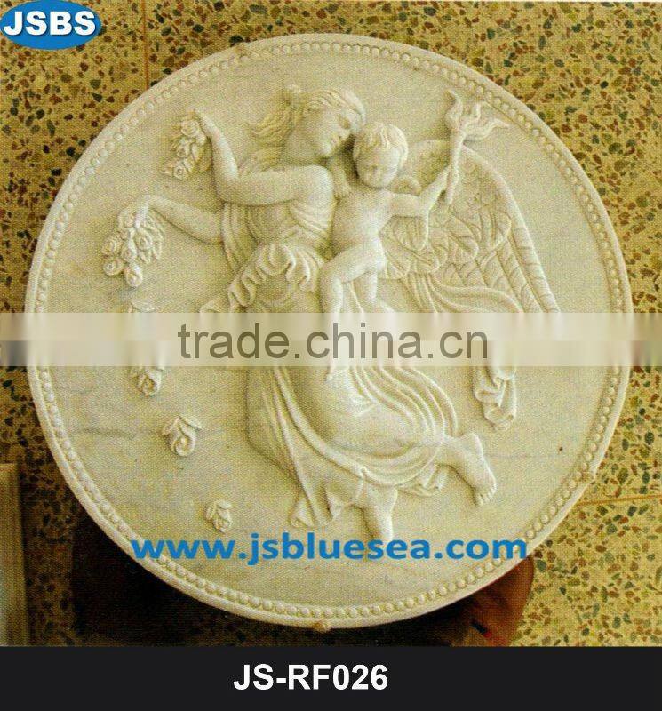 carved Mary decorative marble reliefs