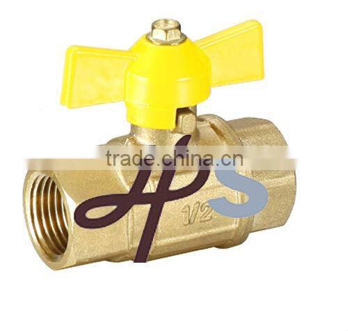 brass gas ball valve with butterfly handle, EN331 standard