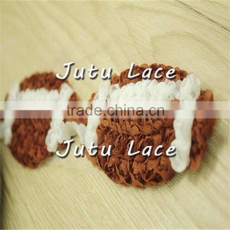 Shabby rosette trim basketball , football/rugby, soccer ball, volleyball, softball flower accessories