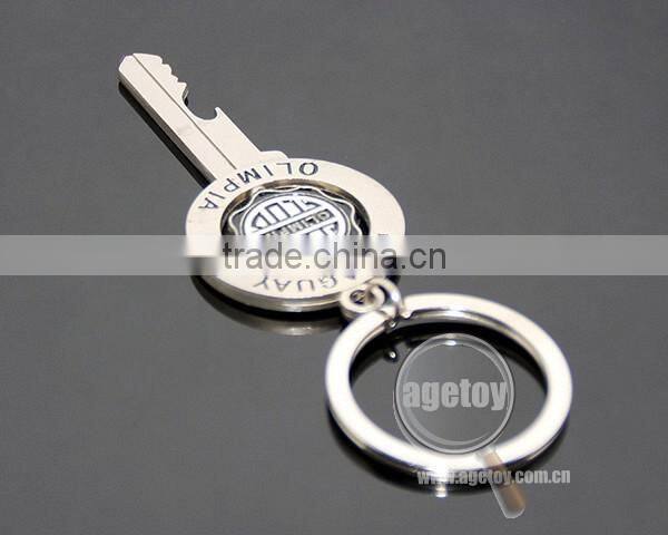 Paraguay Olimpia Souvenirs Key Shaped Spinning Metal Novelty Bottle Opener Keychain
