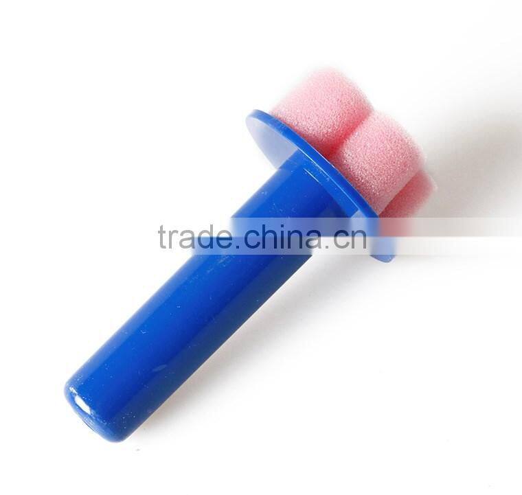 8 pcs/set Hot sale DIY Plastic Handle Cute Sponge Brush For Kids