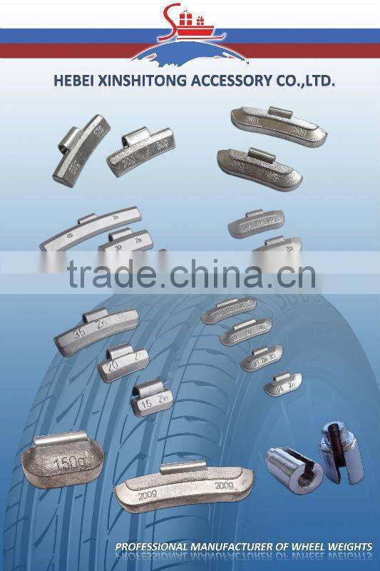 Zinc steel rim balance weight