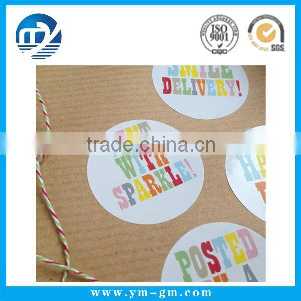 2015 customized waterproof transaprent sticker printing