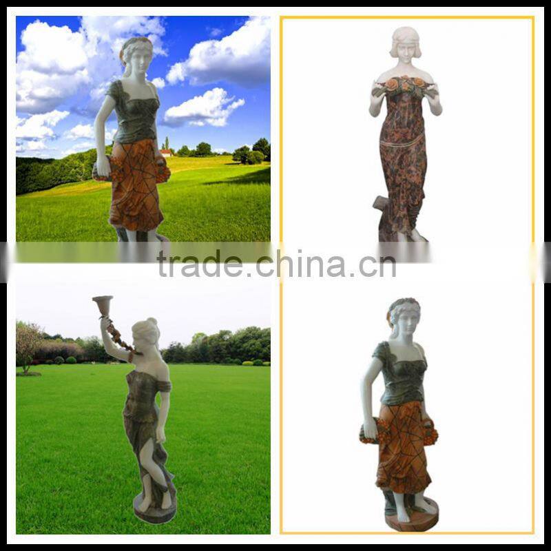 Garden Decor Marble Nude Woman Statue