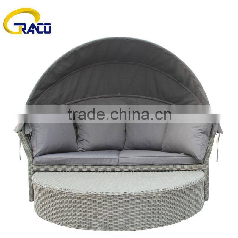 Canopy daybed rattan garden furniture outdoor