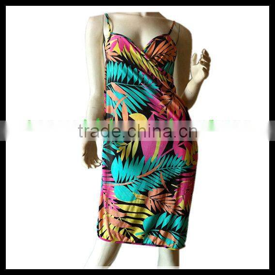 wholesale beachwear strap wrap dress