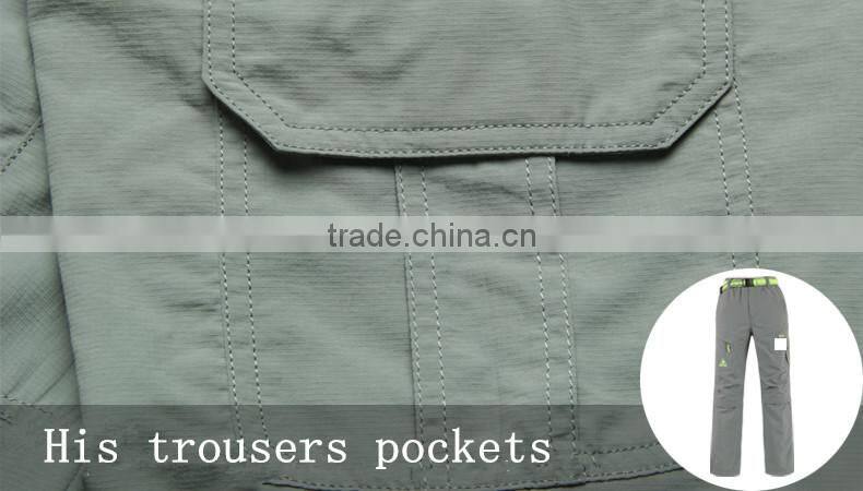 Children quick-drying pants waterproof sunscreen removable wear soft