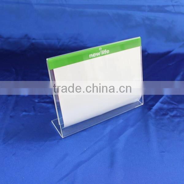 PMMA poster holder for product propaganda, 6x4 inch lucite sign holder display