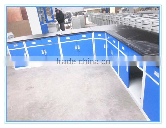 Cold rolled steel frame laboratory side bench, laboratory furniture in hospital